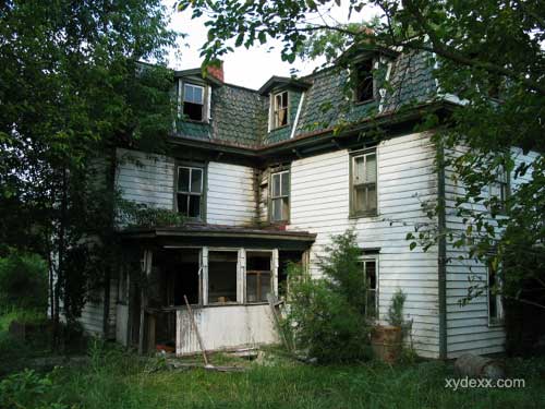 rear view of abandoned house