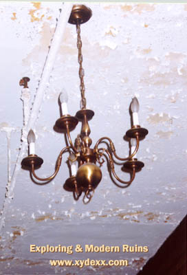 Chandelier on the first floor